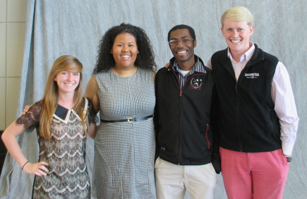 From left: Ashley Loftis, Tera Johnson, Antwon Key and Adam Bonertz nominees for the Outstanding Student of the Year Award from CCBP.