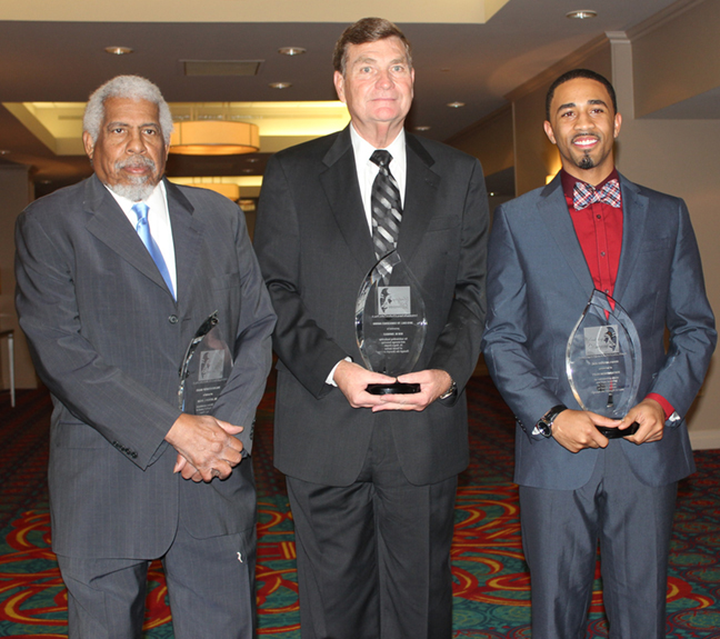 From left, Dr. Arthur L. Bacon, Ken W. Swindle and Tyler Merriweather.