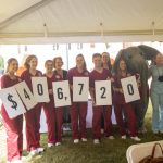 Capstone College of Nursing staff holding the amount generated ($406,720)