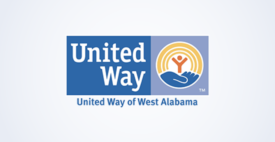 Logo for United Way on a light blue background